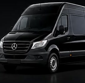 Black high-roof Mercedes Sprinter — Primex Chauffeurs